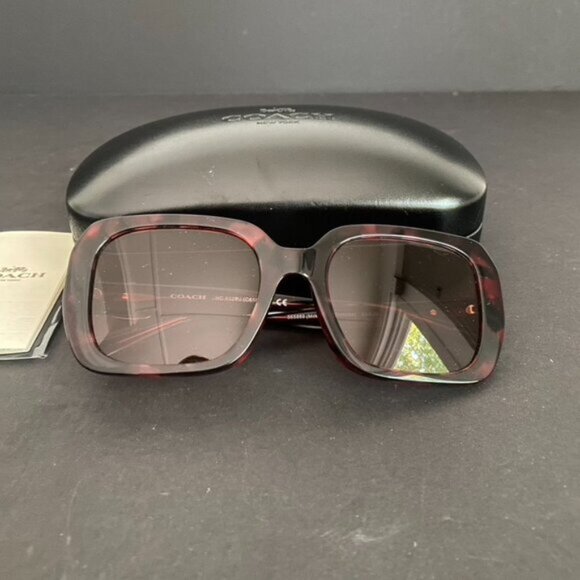 Coach Milky Wine Tortoise Frame Sunglasses - Picture 2 of 6